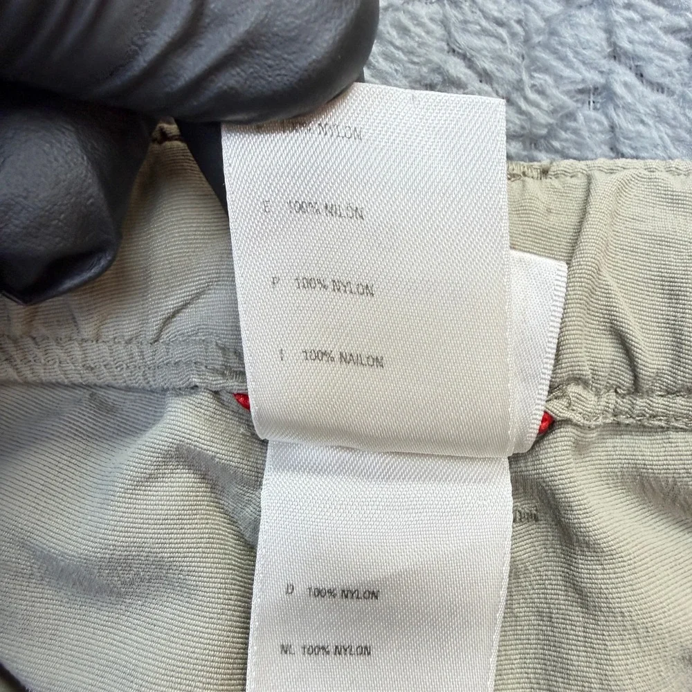 The North‎ Face Cargo Shorts Mens Large Tan Nylon Hiking Belted Utility Pockets